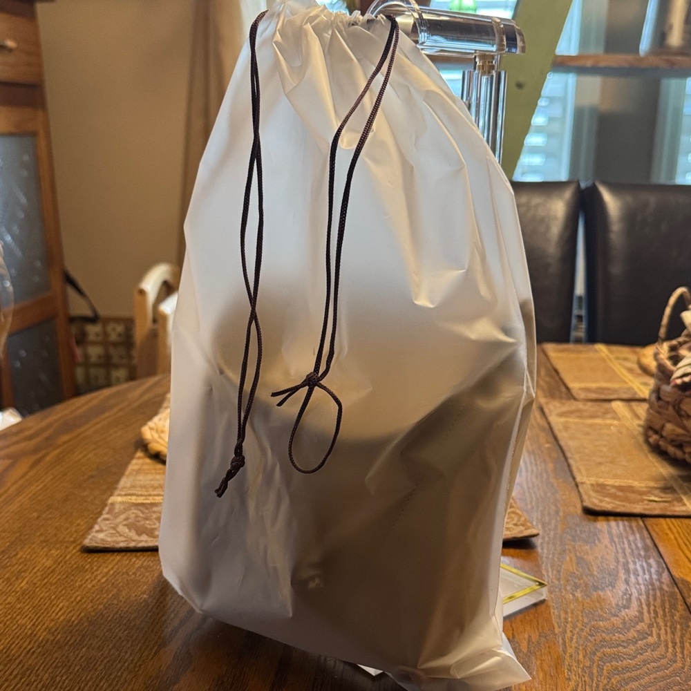 2 White Dust Bags with Drawstring